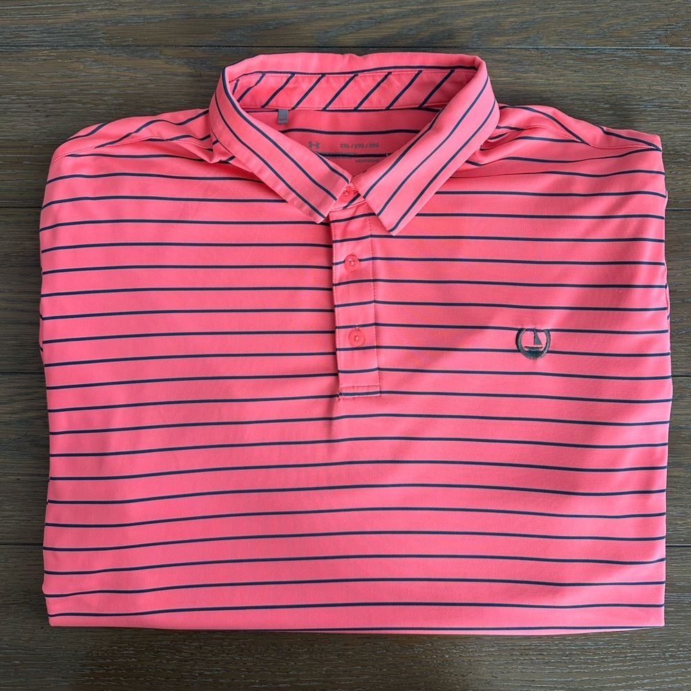 Under Armour Men's Short Sleeve Striped Polo Size XXL